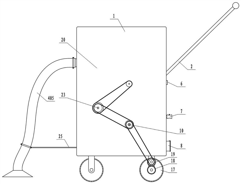 Anti-blocking poplar catkin cleaning device