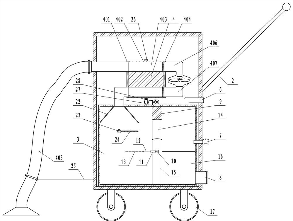 Anti-blocking poplar catkin cleaning device