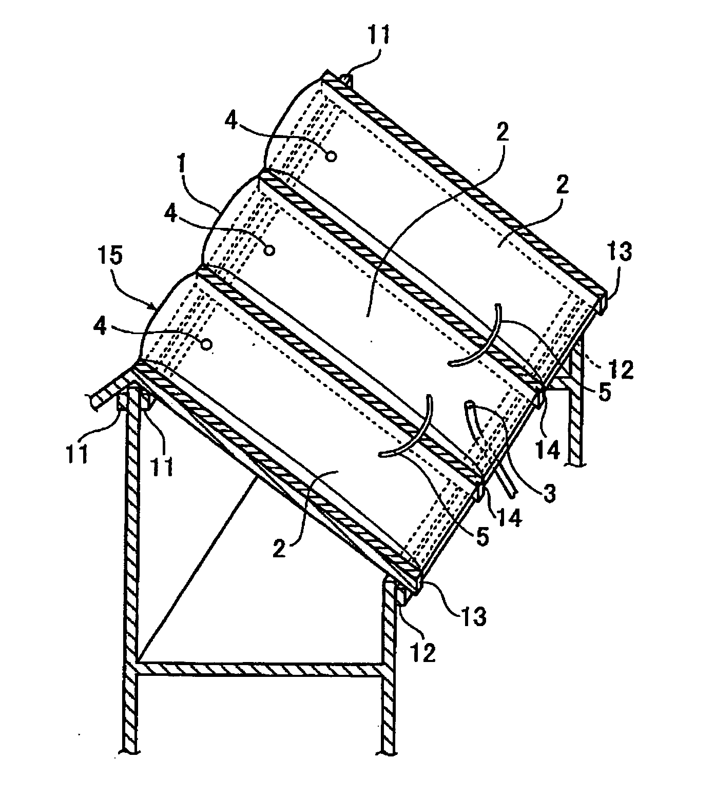 Transparent plastic film roof and building using the same