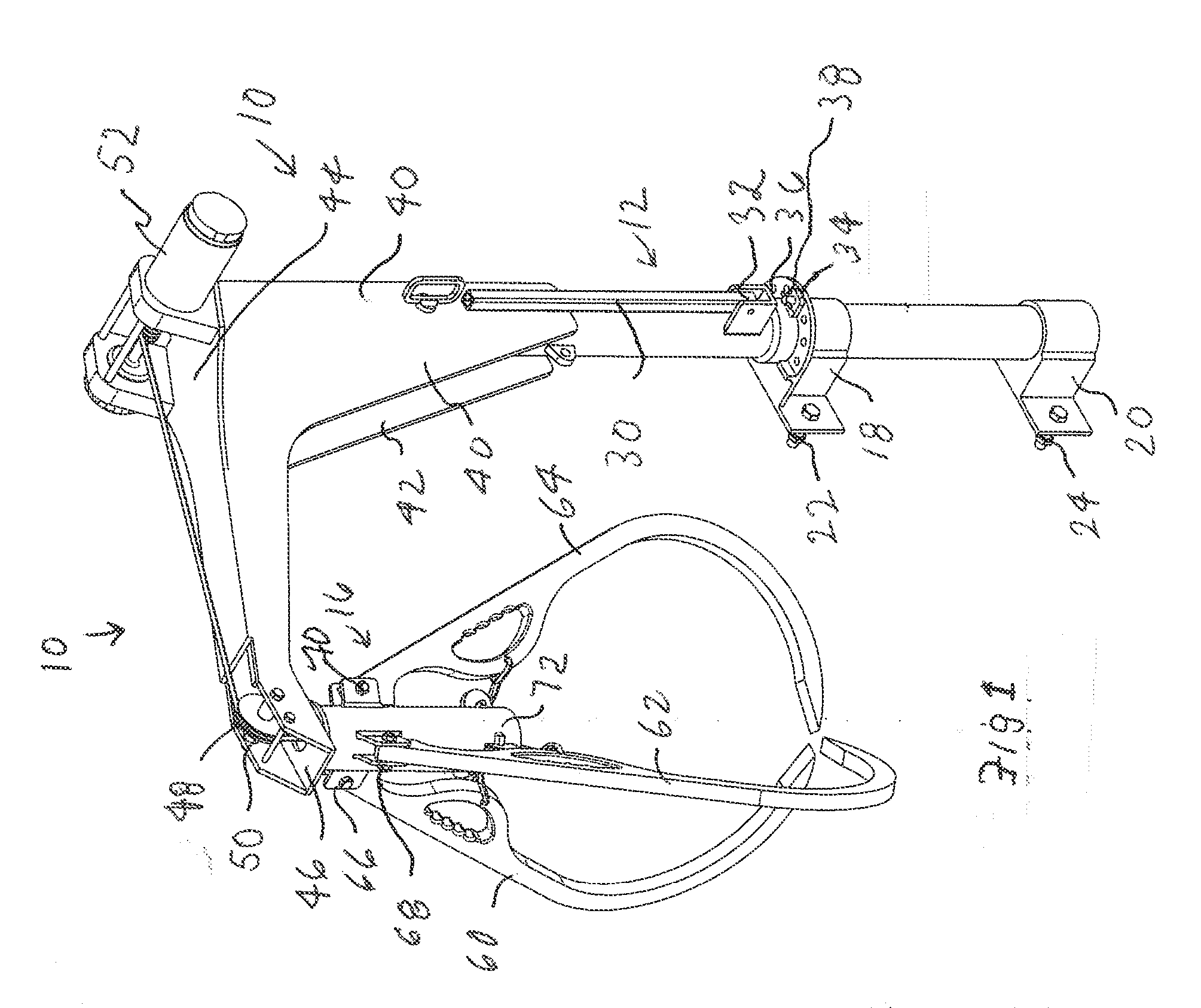 On-board grapple hoist for agriculture vehicle