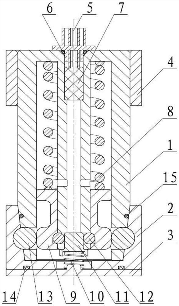 Separating bolt based on multi-stage steel ball transmission