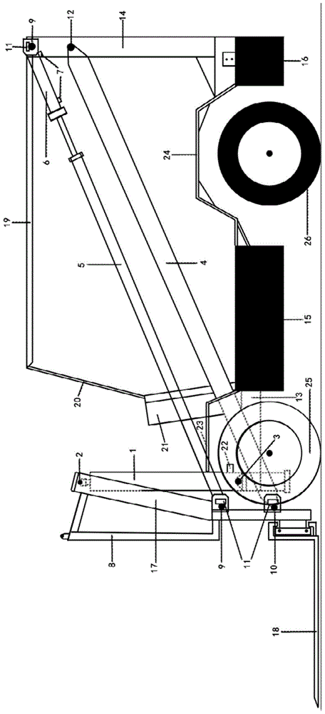 Arm type four-wheeled cross-country forklift