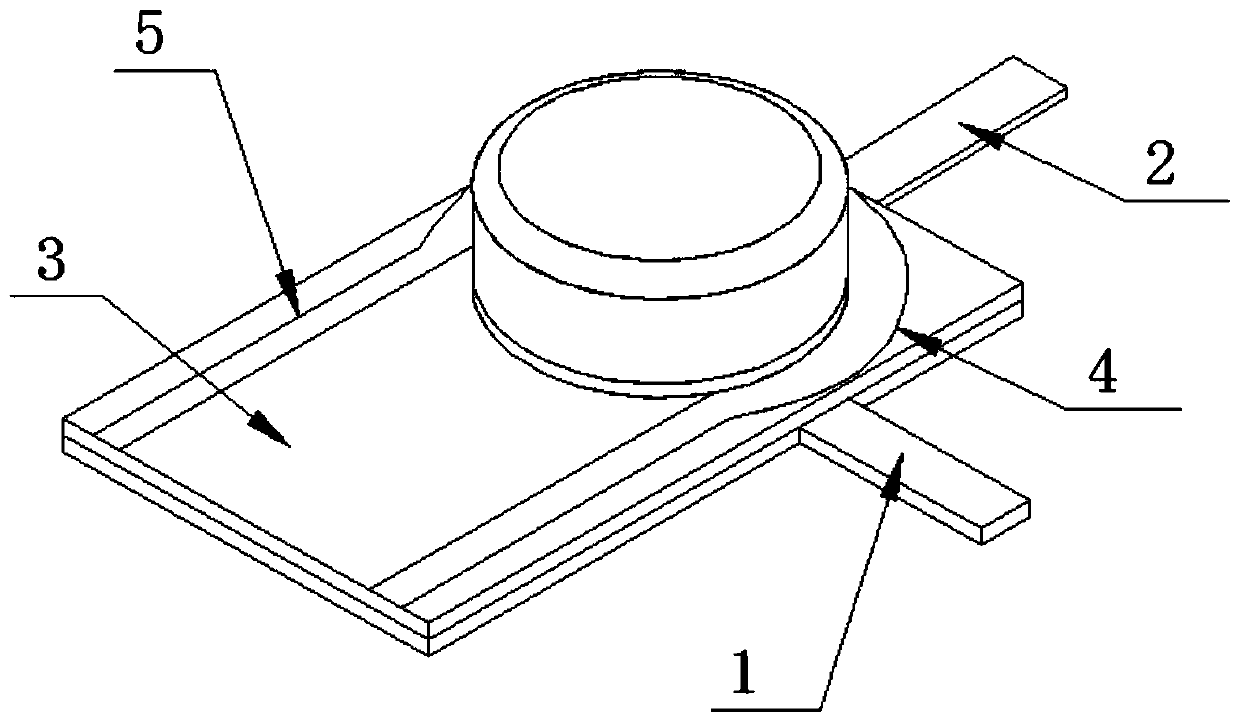 Button polymer lithium ion battery and circular waved edge pressing method thereof