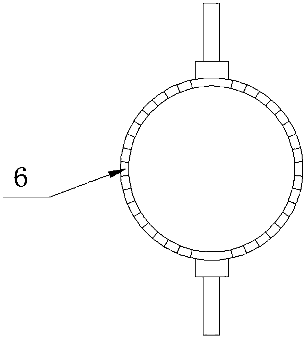 Button polymer lithium ion battery and circular waved edge pressing method thereof