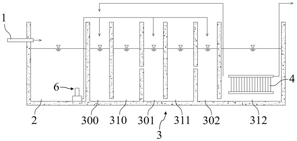 Integrated sewage treatment device and method for highway service area