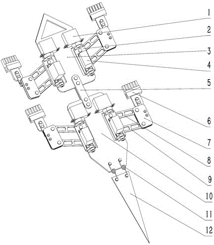 Bionic quadruped wall-climbing robot based on claw attachment