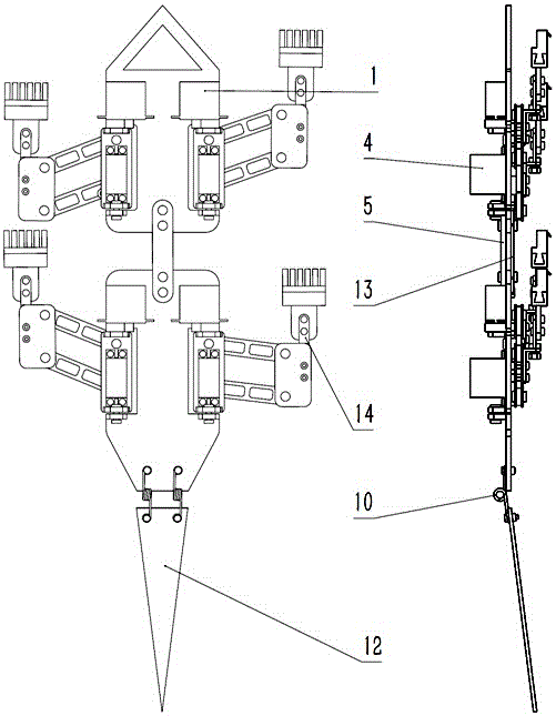 Bionic quadruped wall-climbing robot based on claw attachment