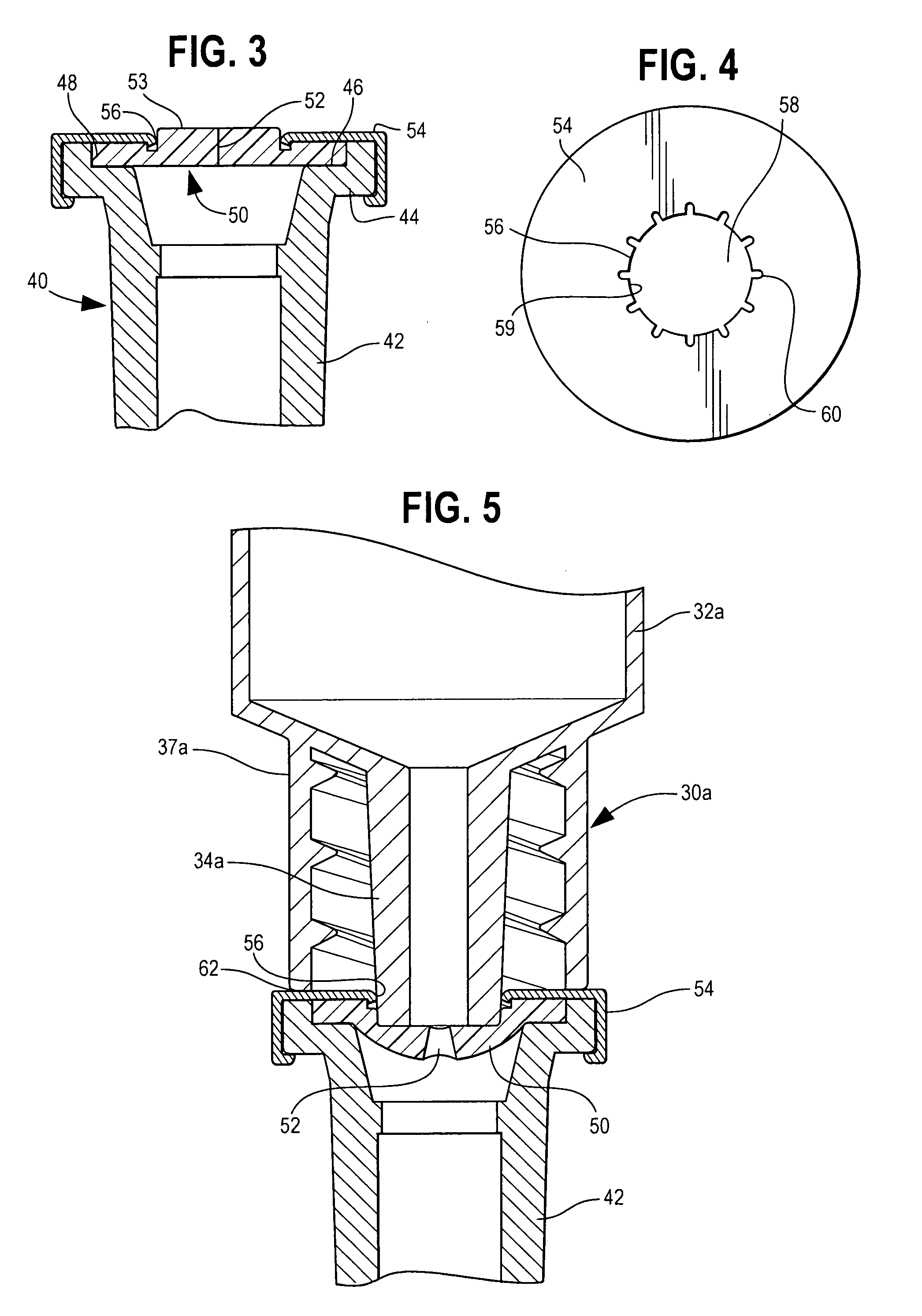 Injection site for male luer or other tubular connector