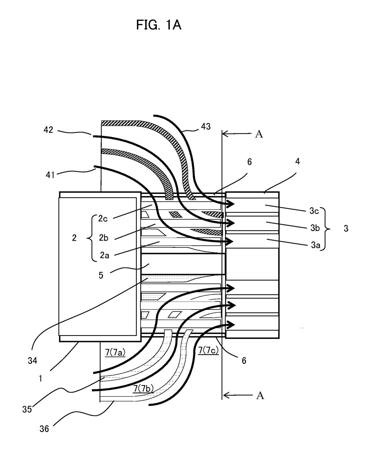 Gas turbine combustor with annular flow sleeves for dividing airflow upstream of premixing passages