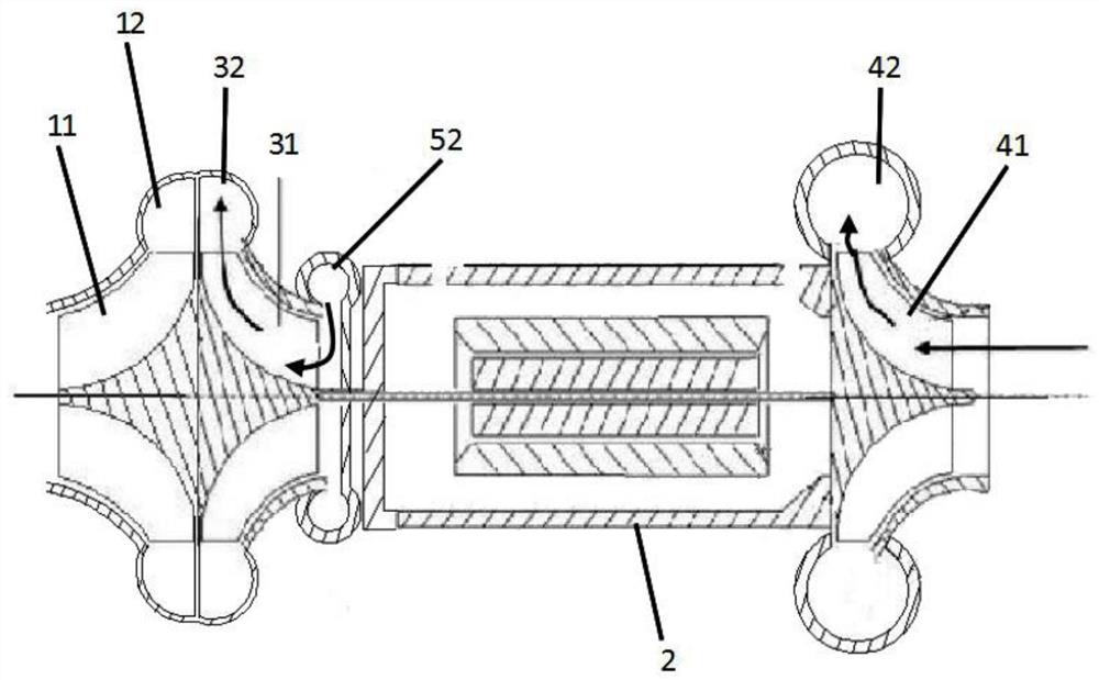 Two-stage centrifugal compressor for fuel cell