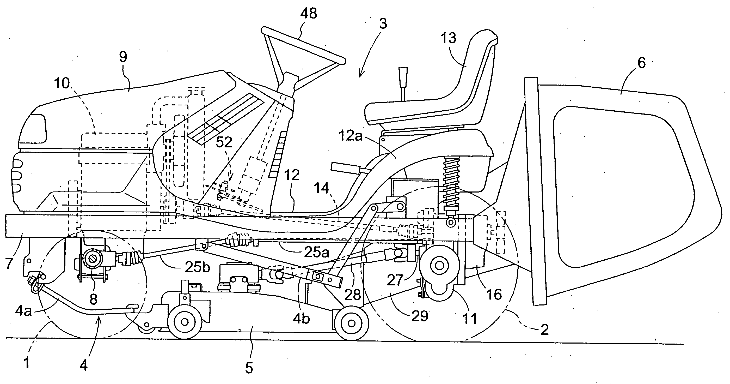 Four-wheel drive work vehicle