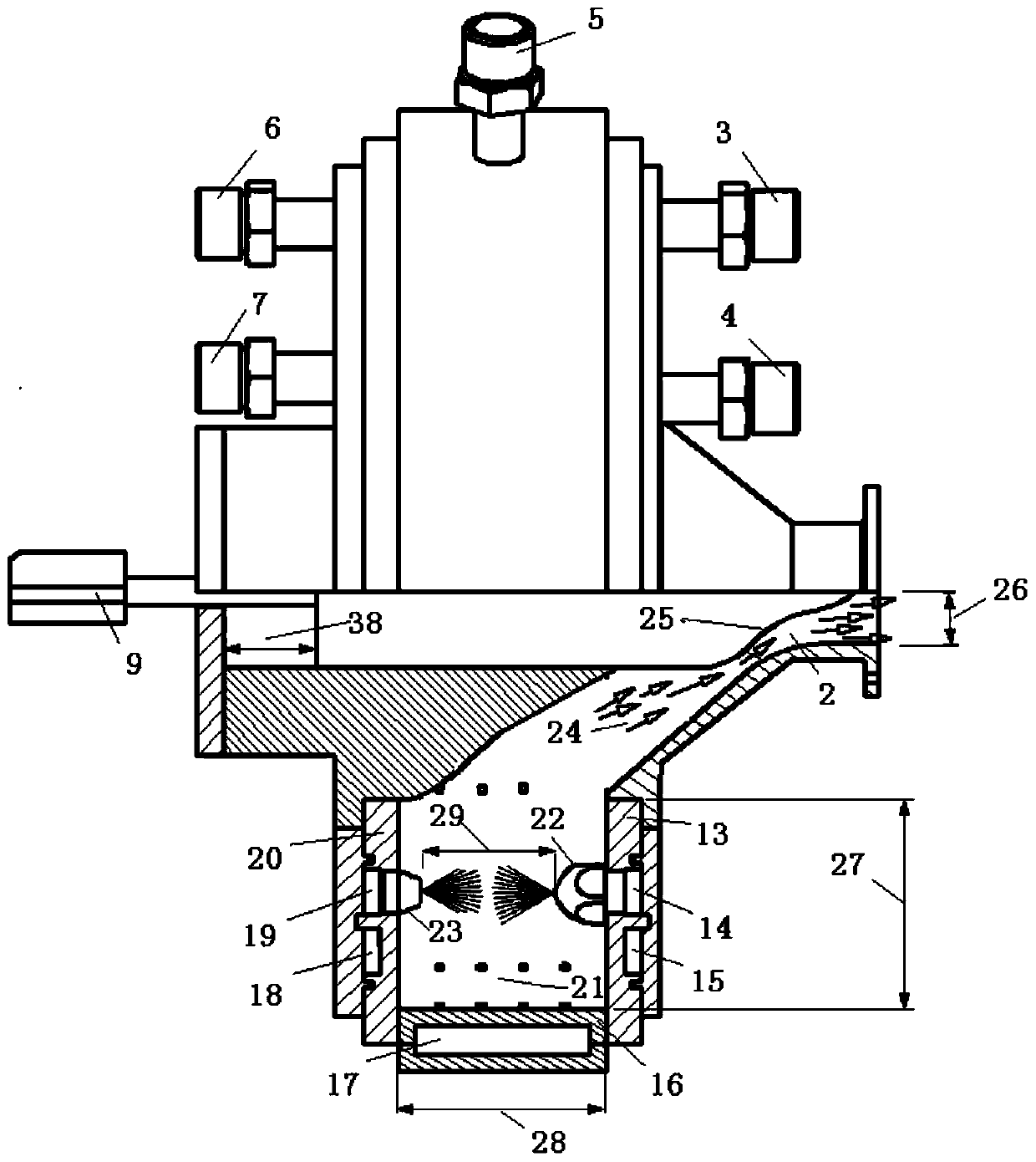 On-line Adjustable Gas Generator Using Jet Collision Combustion