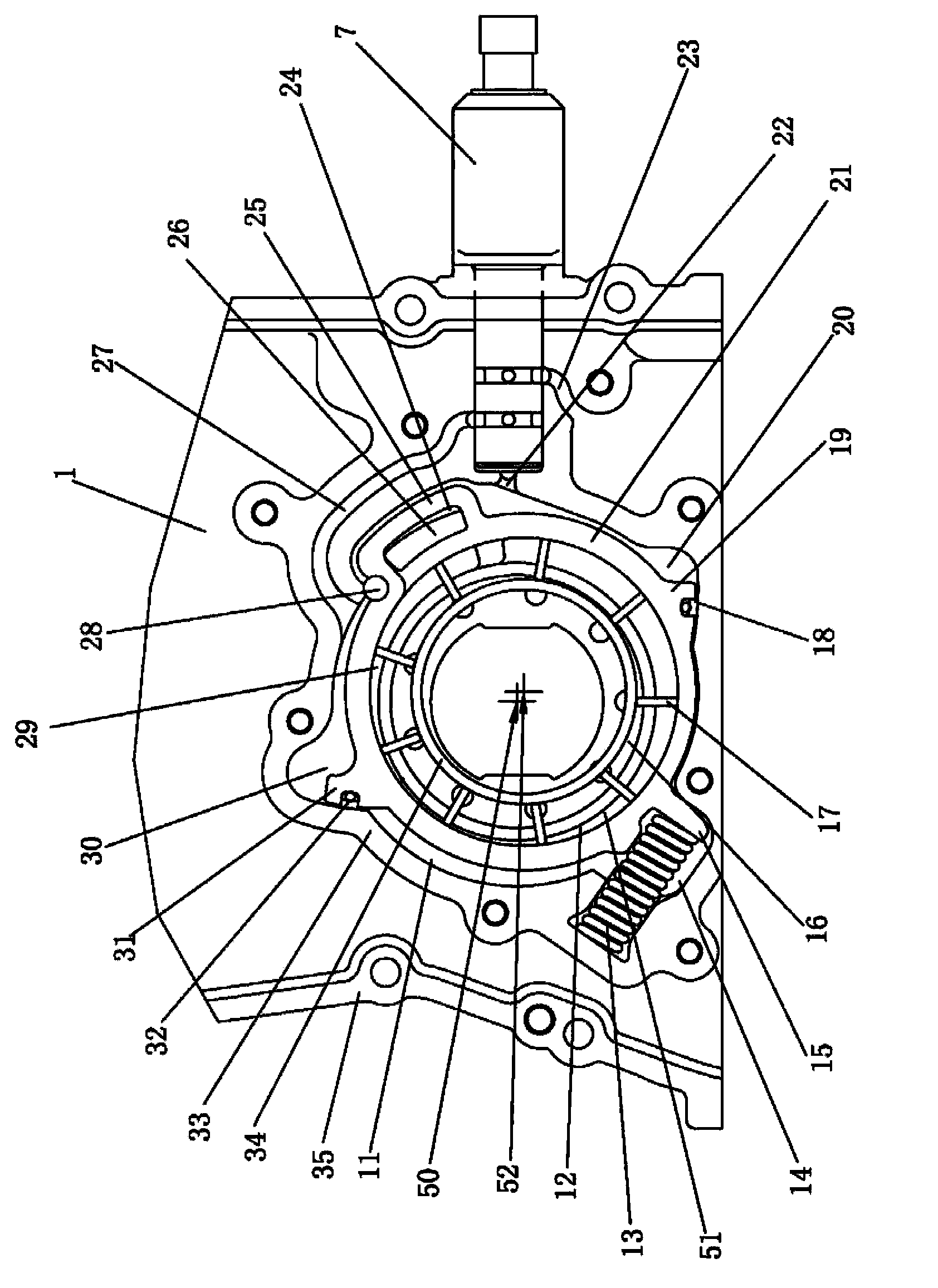 Oil pump with variable displacement