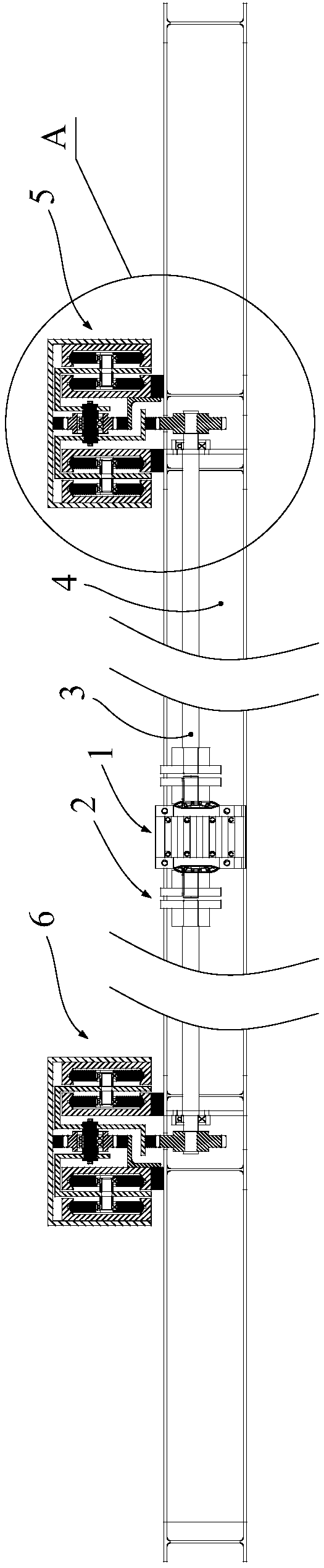 Three-stage telescopic fork