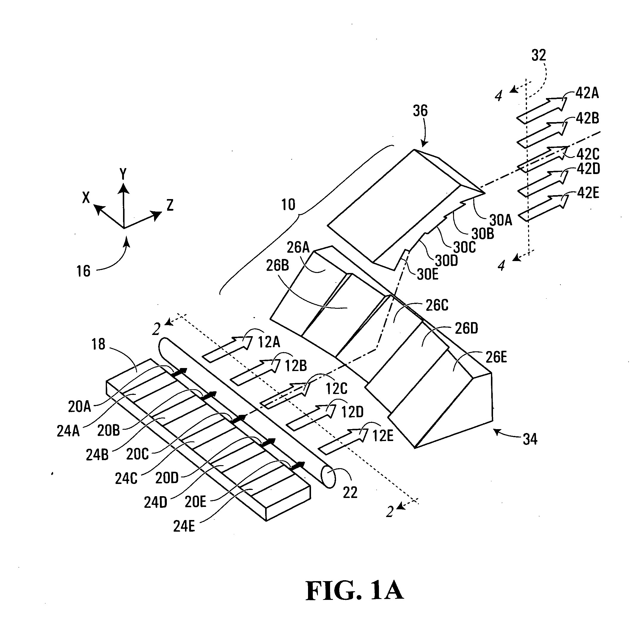 Apparatus for reshaping an optical beam bundle