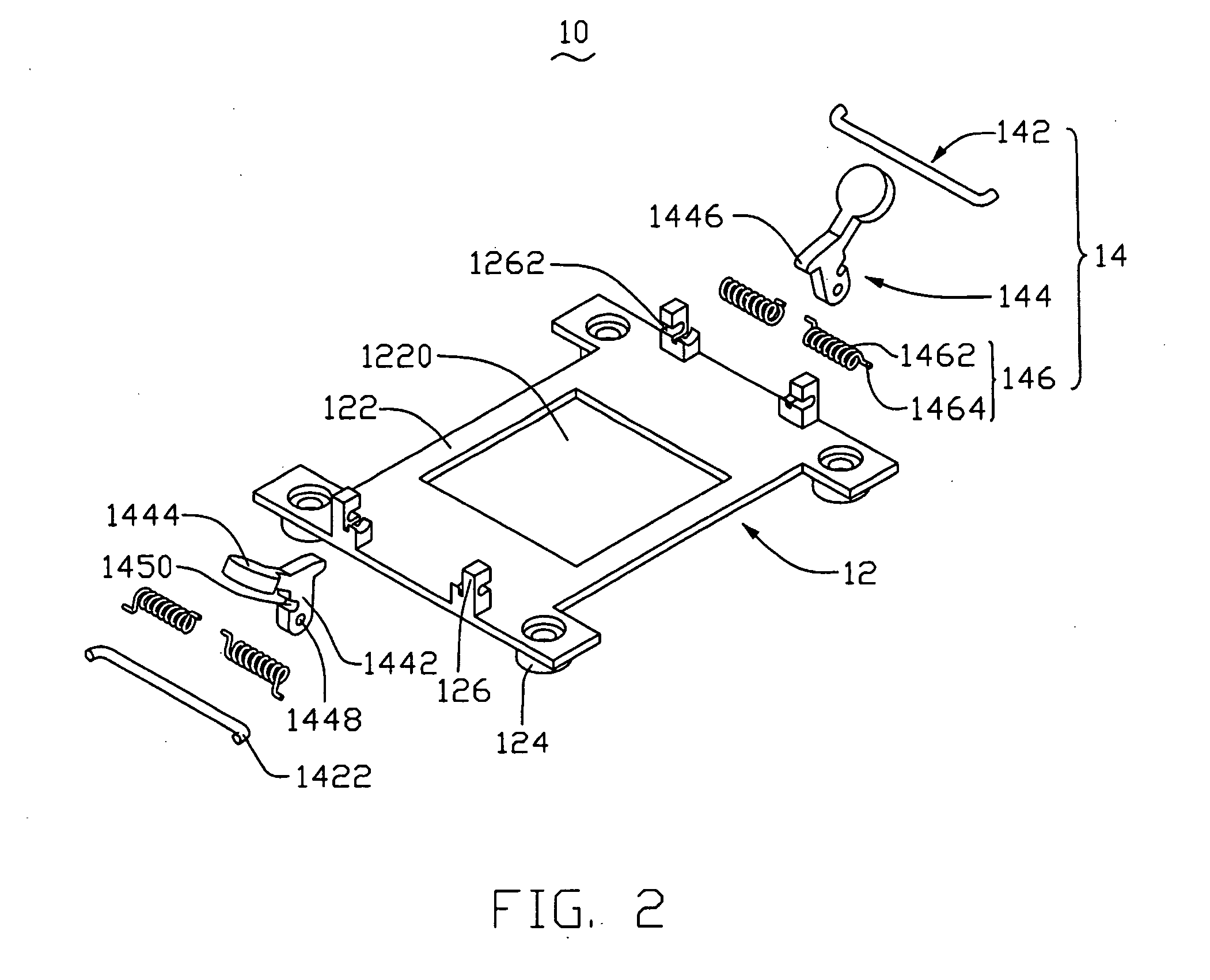 Heat sink mounting device