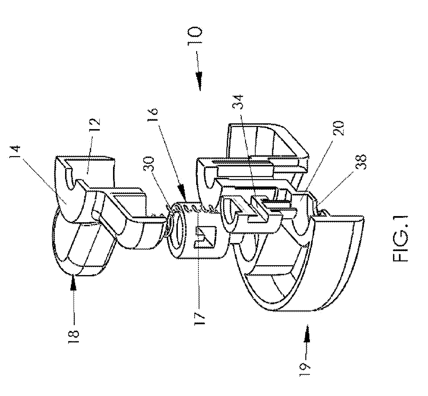 Spring Biased Receptacle For Rotary Head Assembly