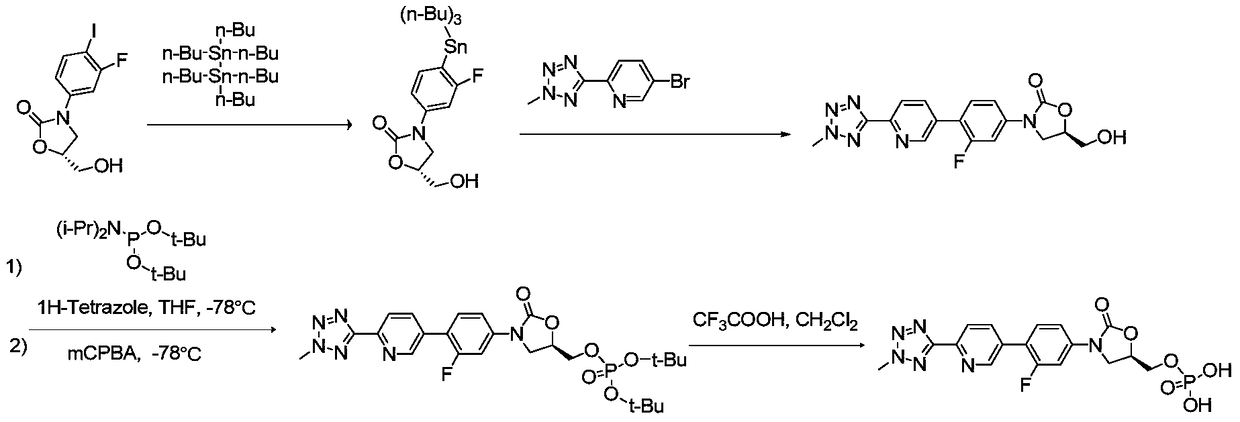 A kind of preparation method of bacterial protein synthesis inhibitor