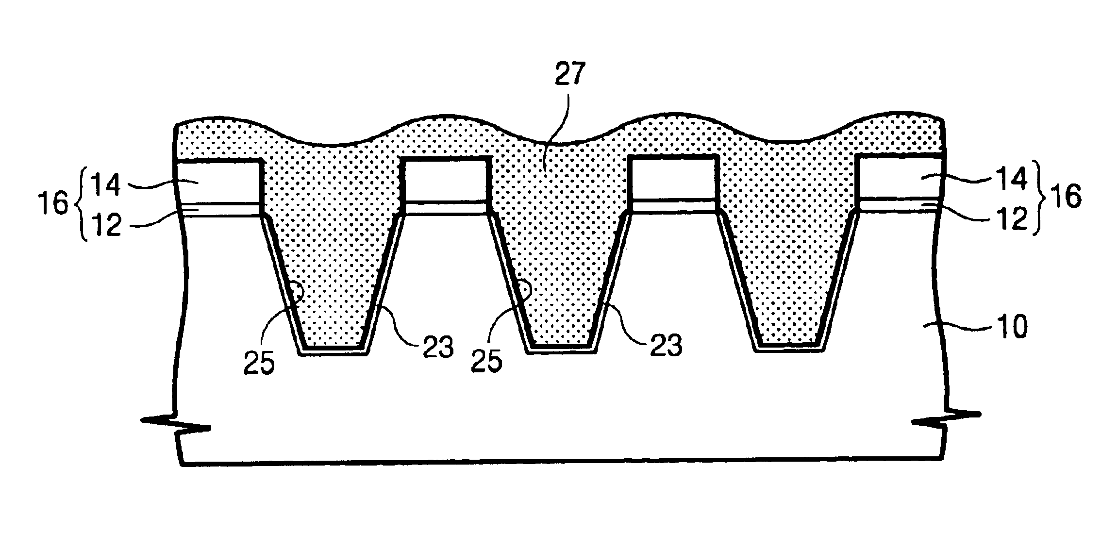 Method and device for forming an STI type isolation in a semiconductor device