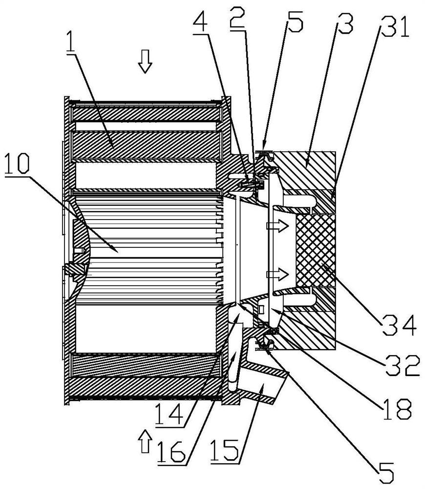 Air filter for diesel engine turbocharger