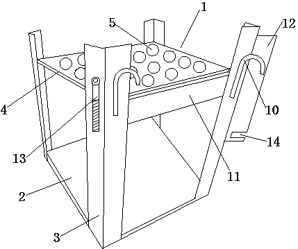 Molten steel flow divider bracket