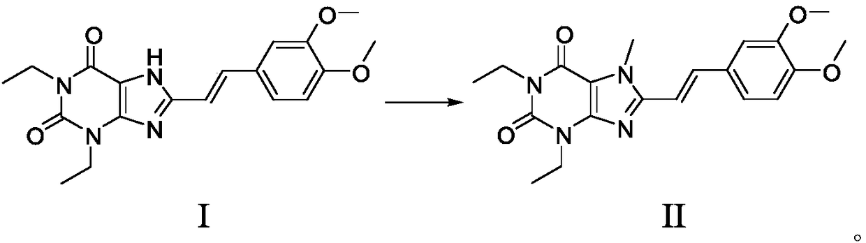 Istradefylline raw material drug and preparation method thereof