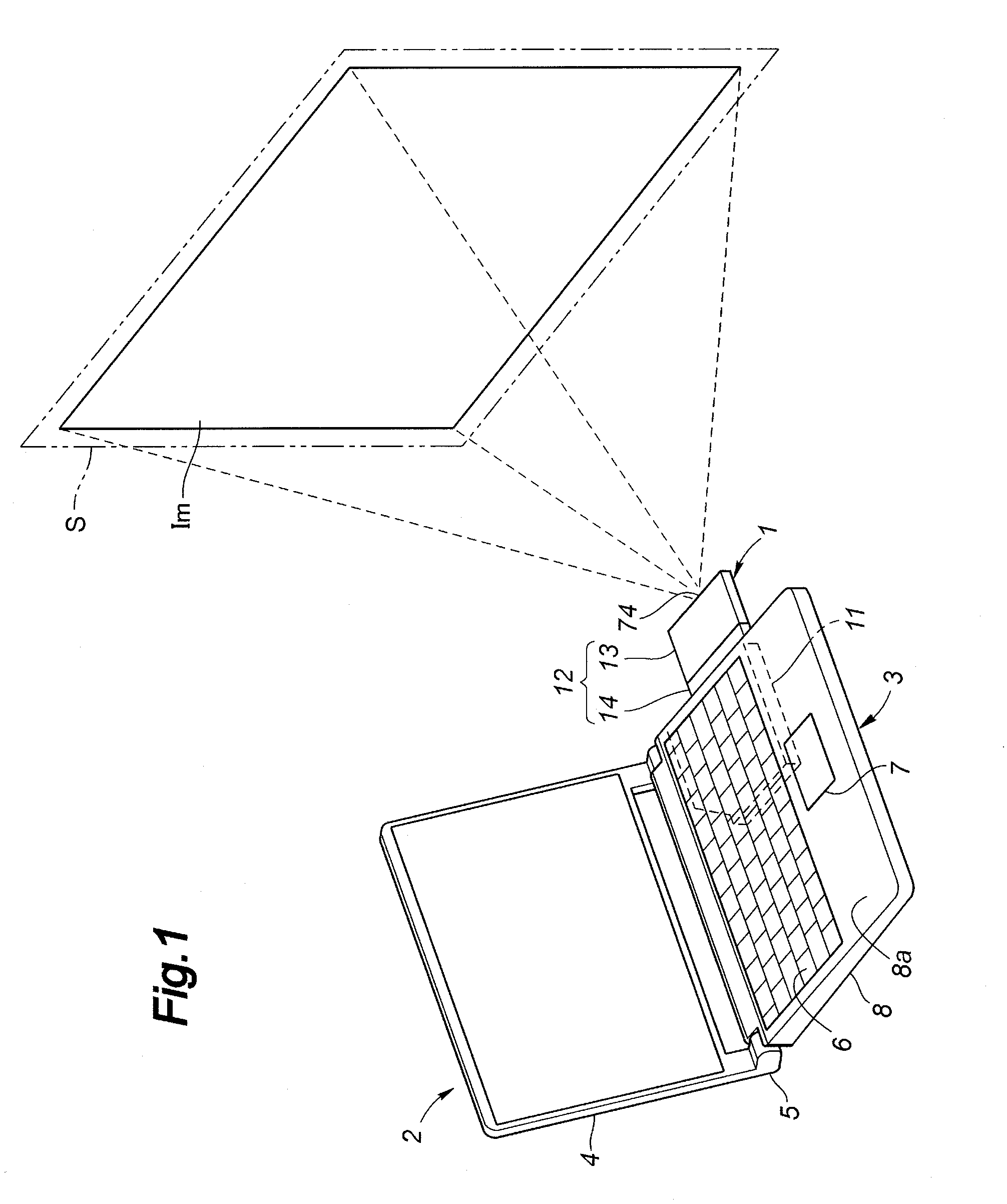 Projector lens system and image display system using same