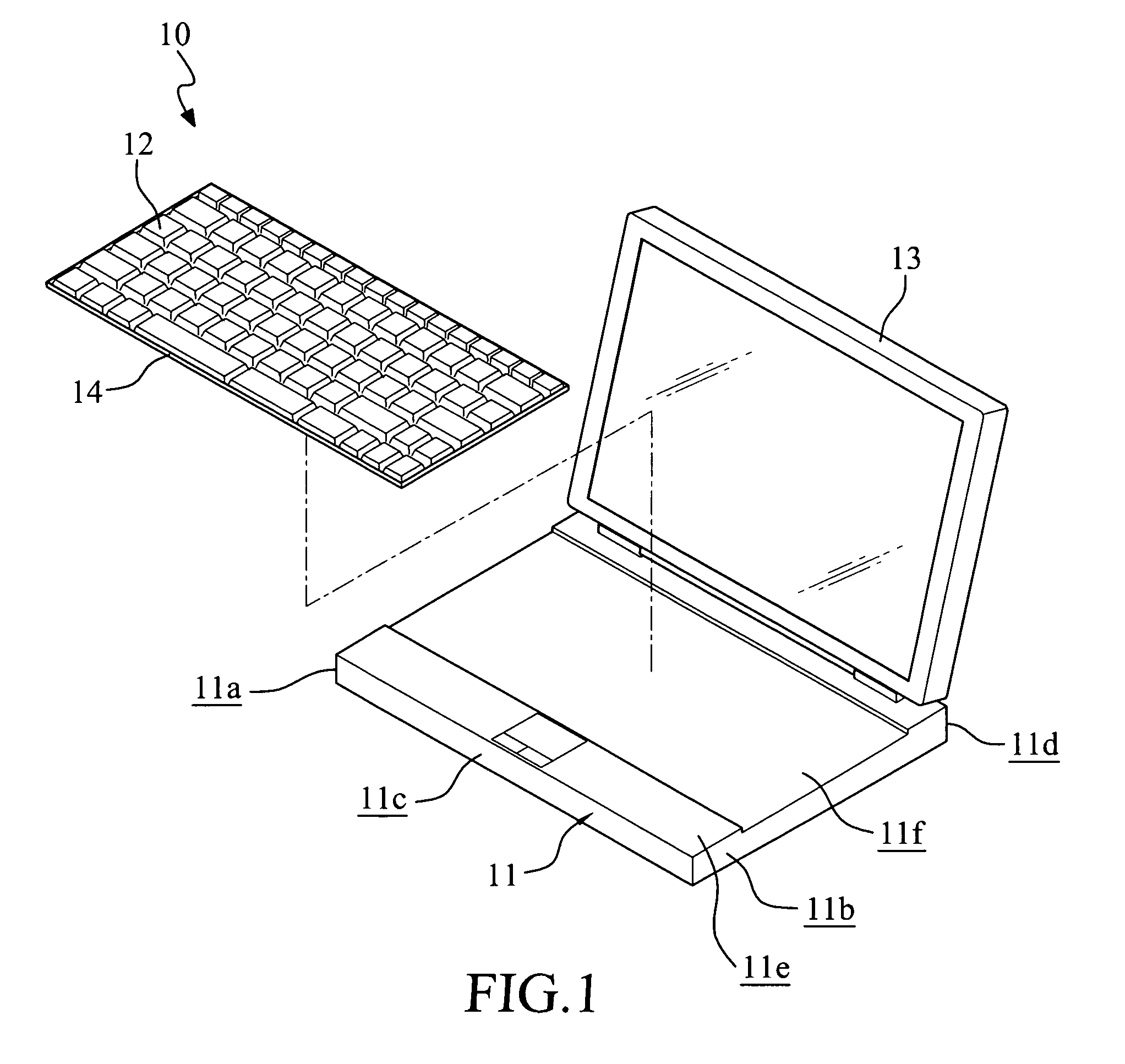 Portable electronic device with drainage structure