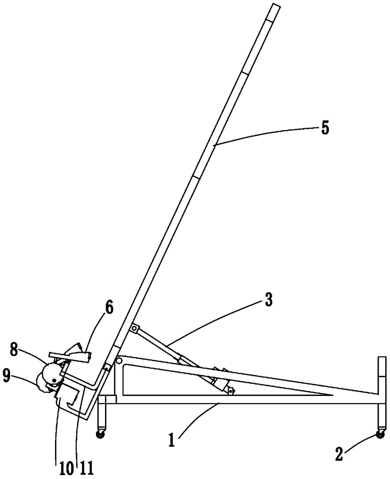 Standing bed with ankle training function