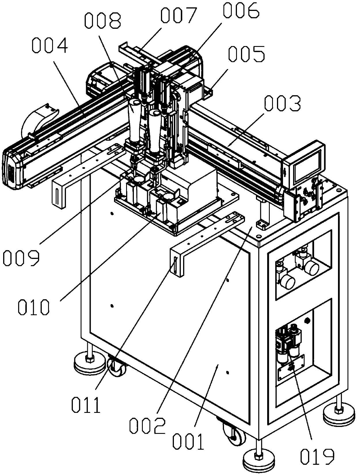 Online screw locking machine