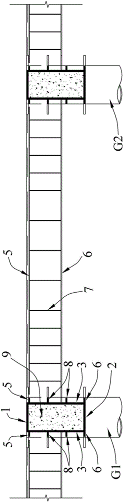 Full-web type steel box transfer beam and connecting structure of full-web type steel box transfer beam and reinforced concrete shear wall