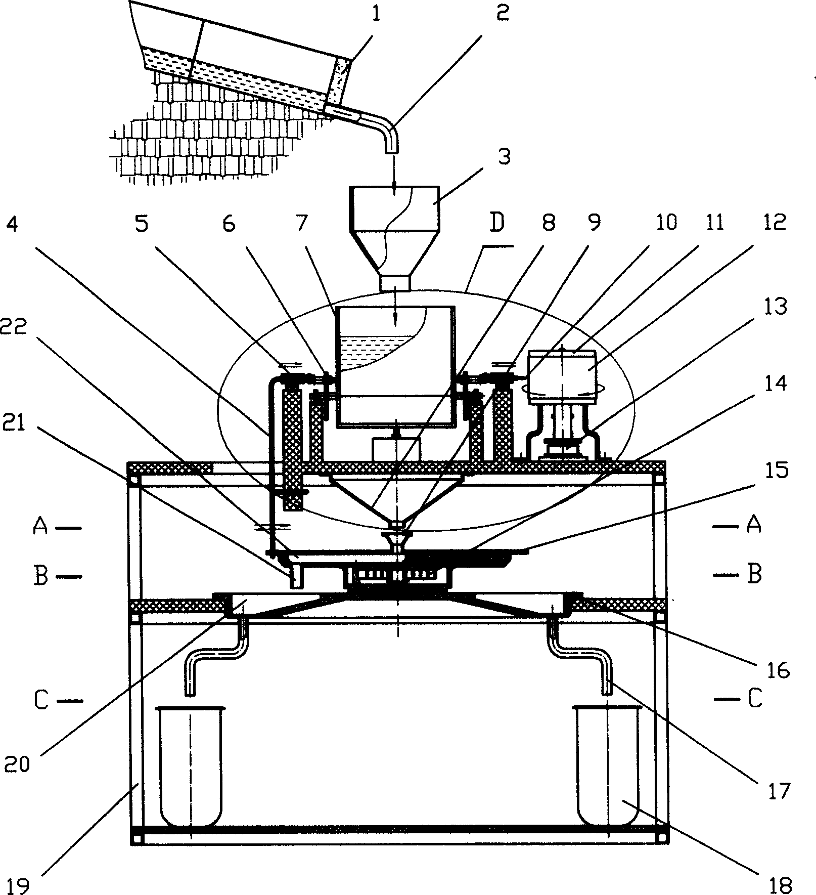 Method and apparatus for sampling runoff on slope