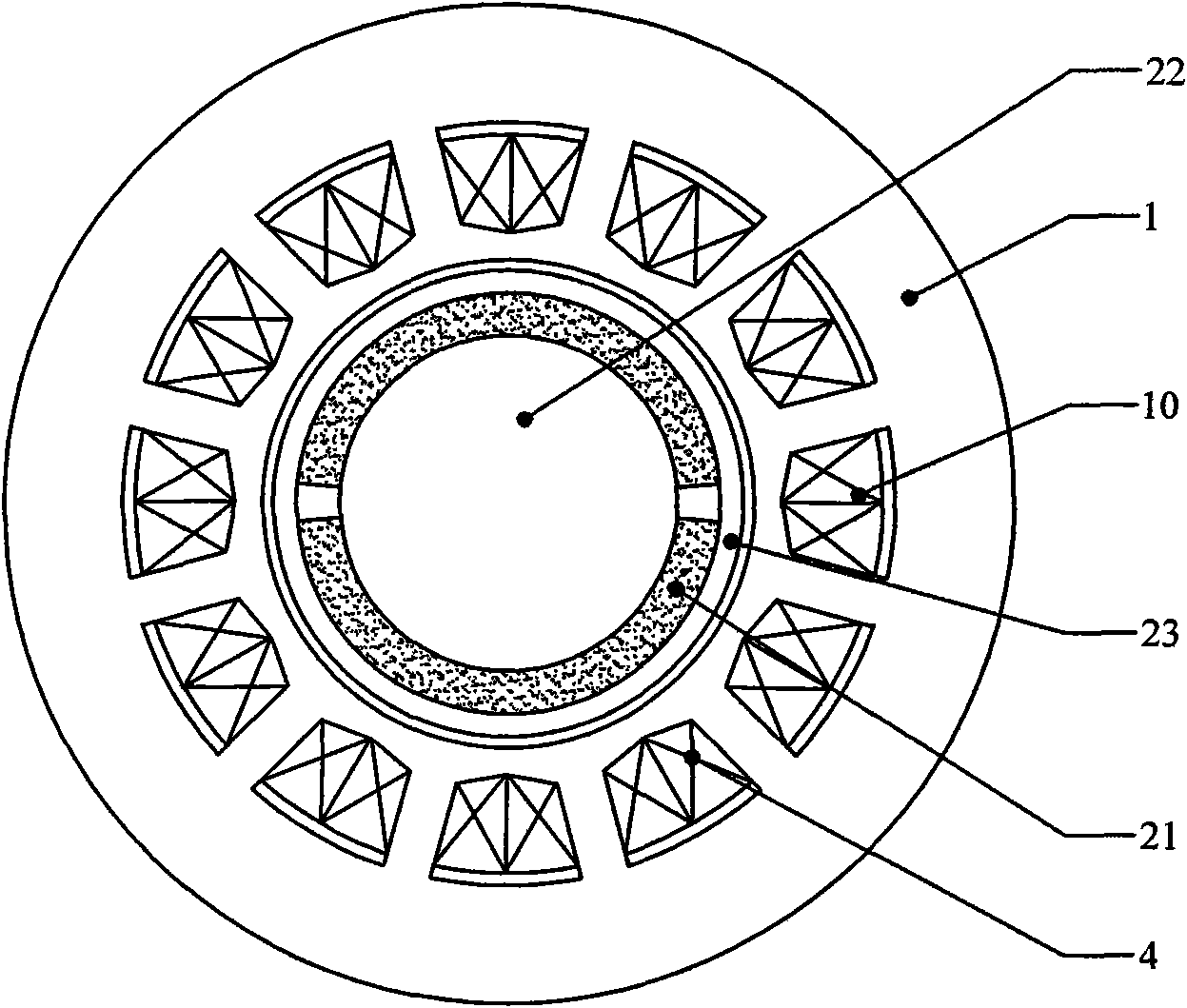 Highly efficient high-speed permanent magnetic synchronous motor