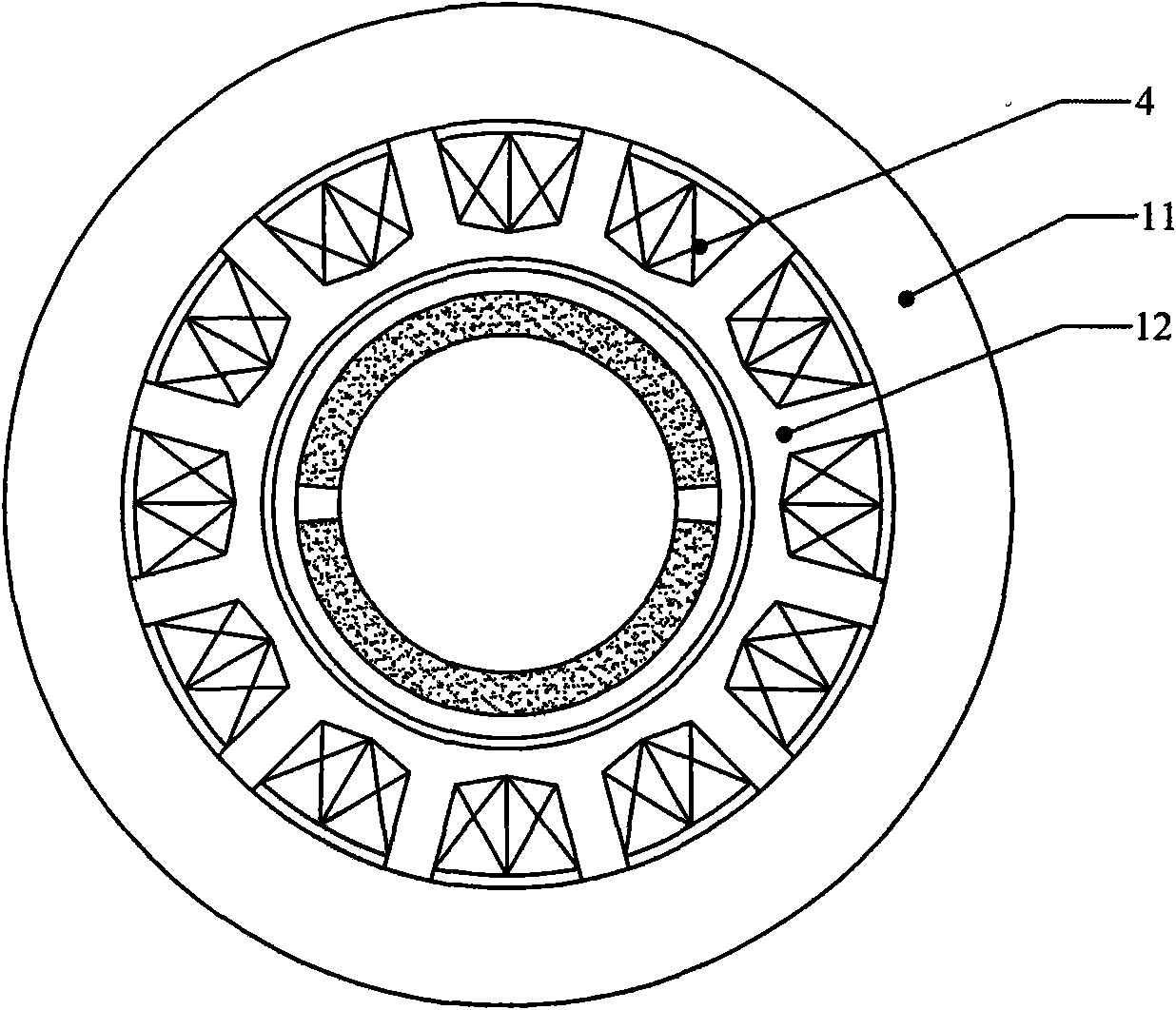 Highly efficient high-speed permanent magnetic synchronous motor