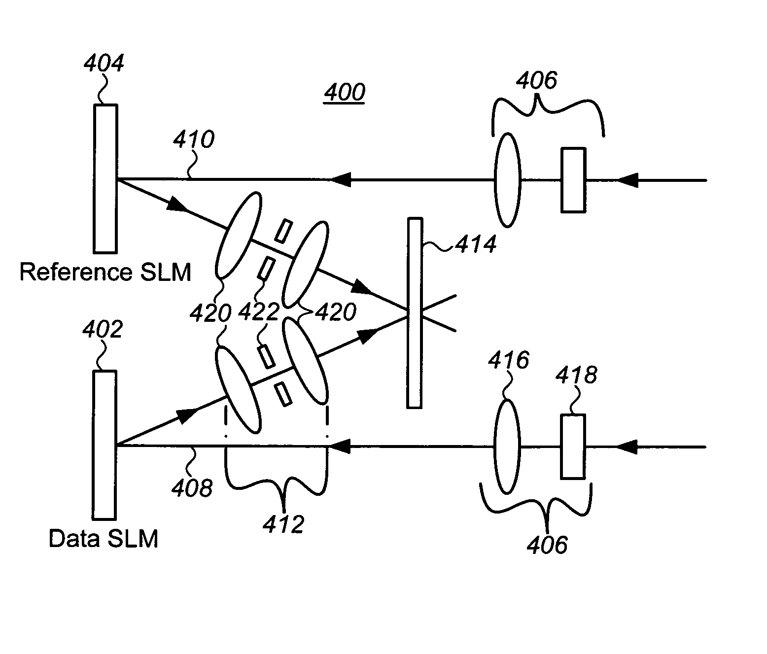 Spatial light modulator for holographic data storage