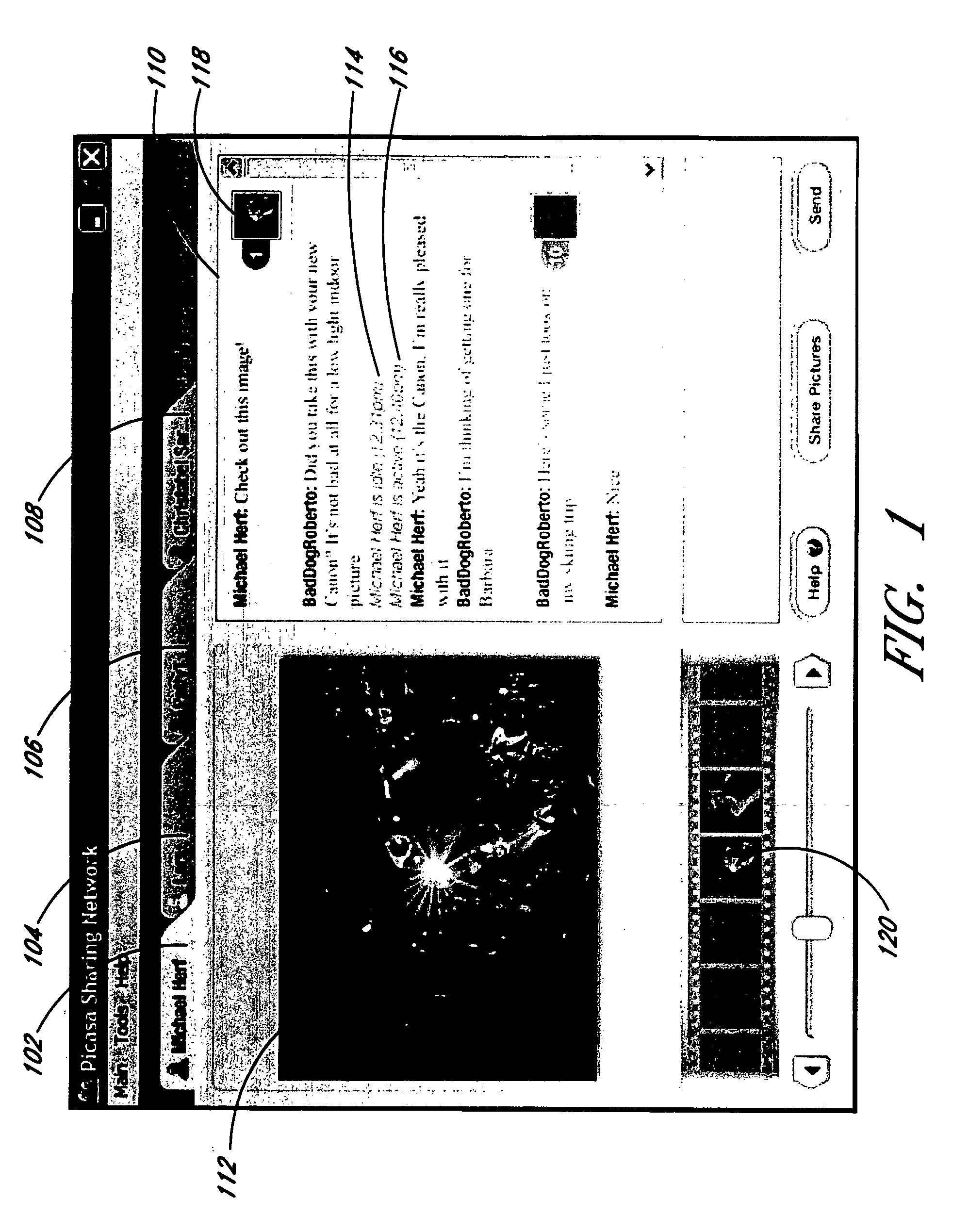 Networked chat and media sharing systems and methods