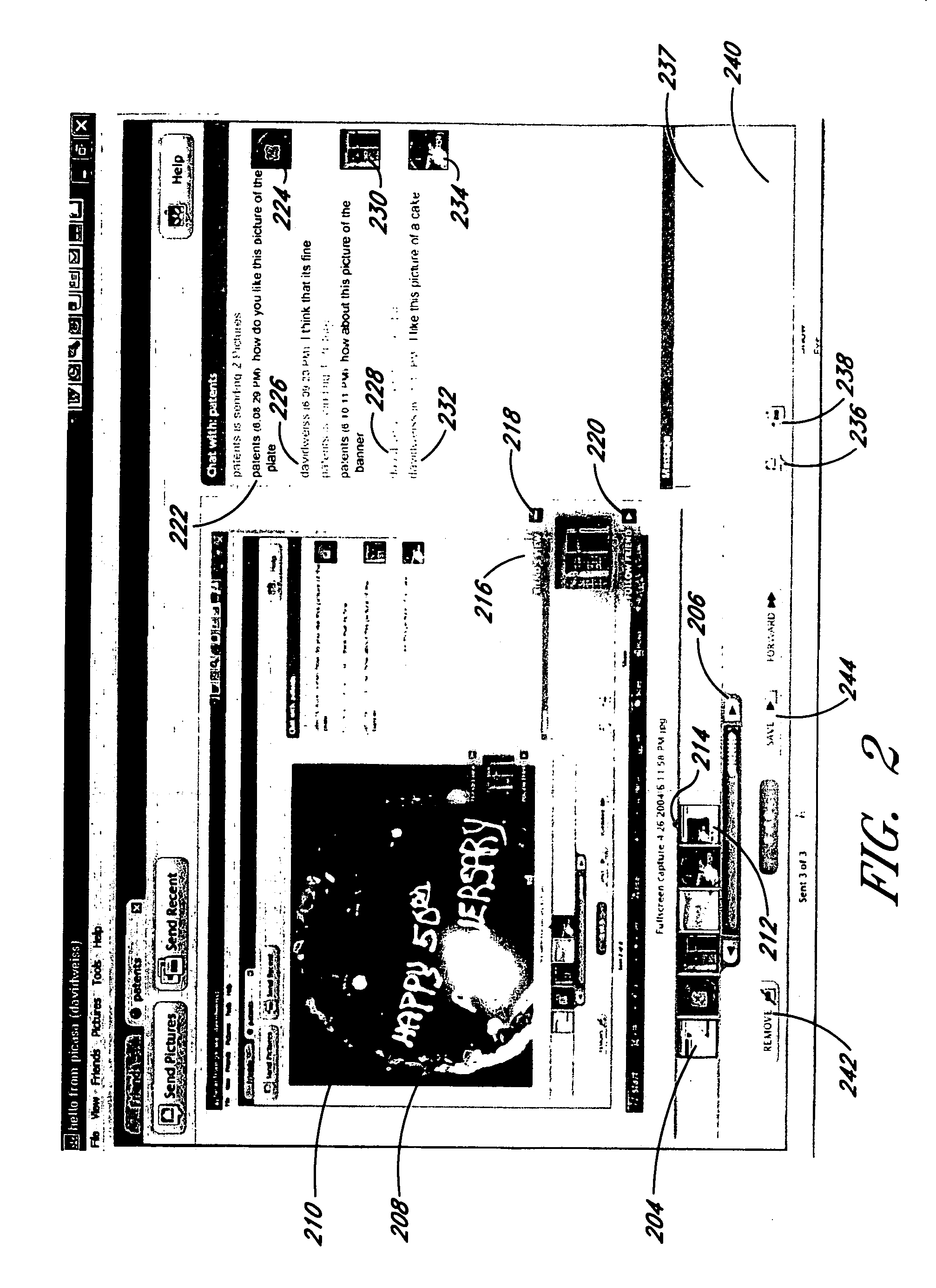 Networked chat and media sharing systems and methods