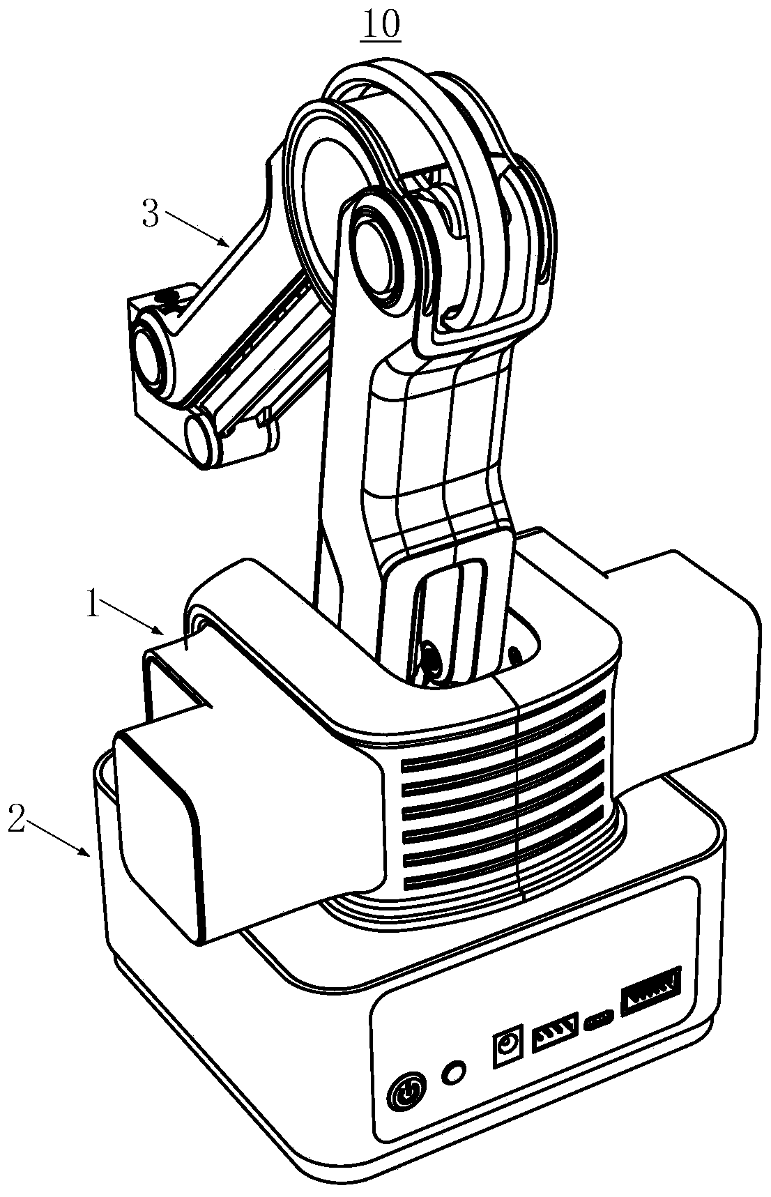 Synchronous belt pulley driving structure, robot drive base and tabletop-level mechanical arm