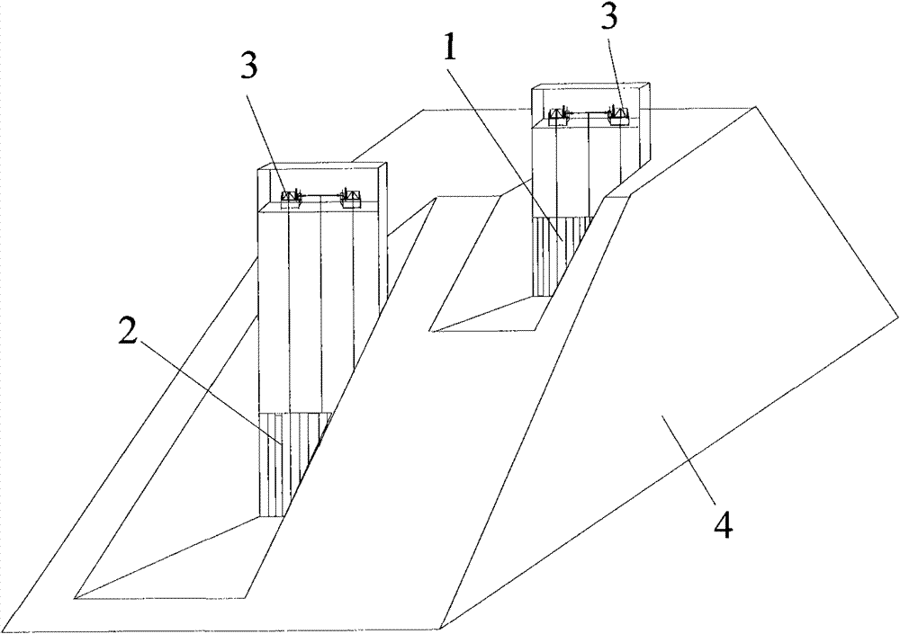 Water gate structure used in reclamation of land from sea and dam construction and exchanging method of water body in reclaimed area of dam