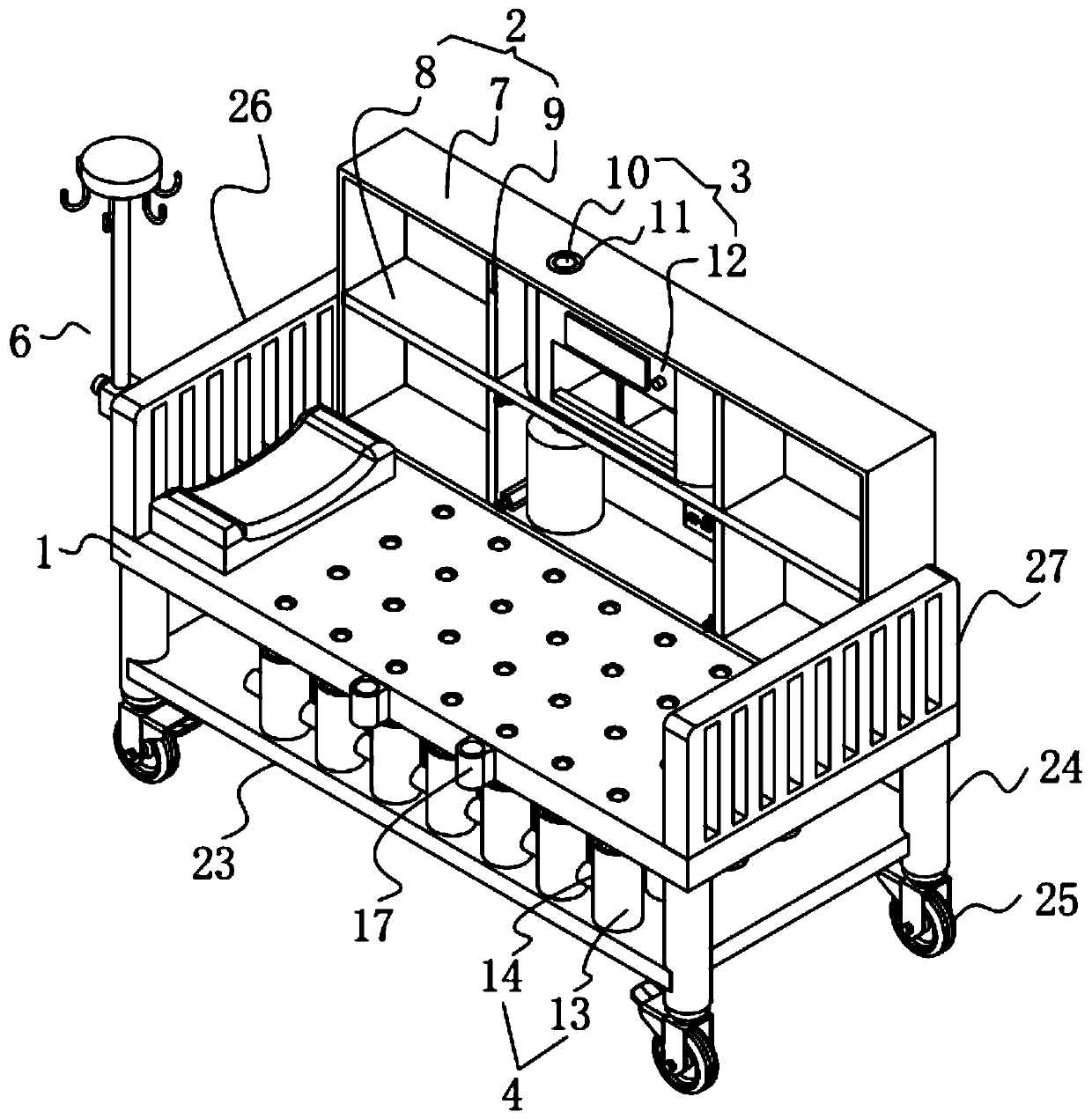 Automatic nursing rehabilitation bed for department of cardiology