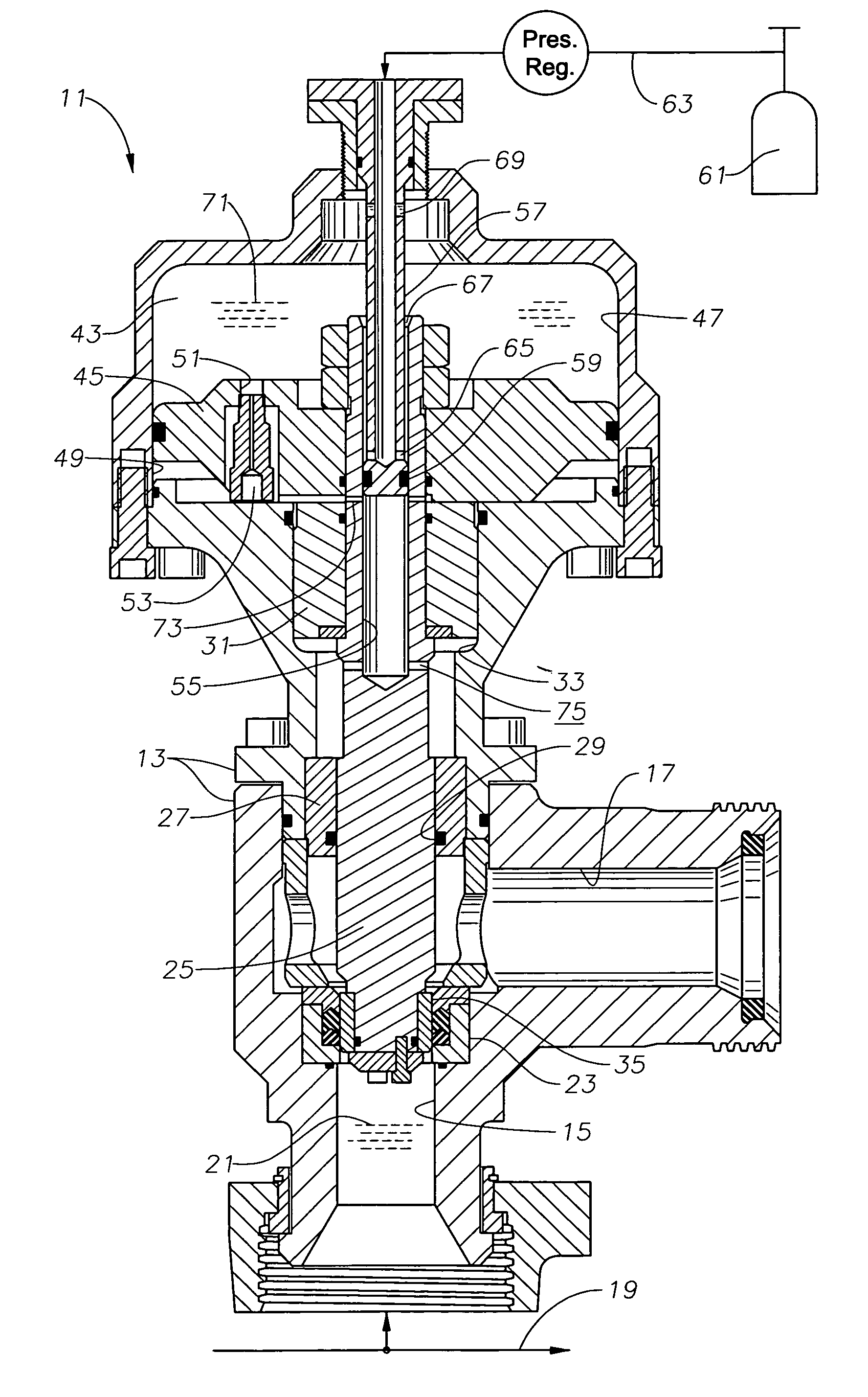 Emergency pressure relief valve with enhanced reset