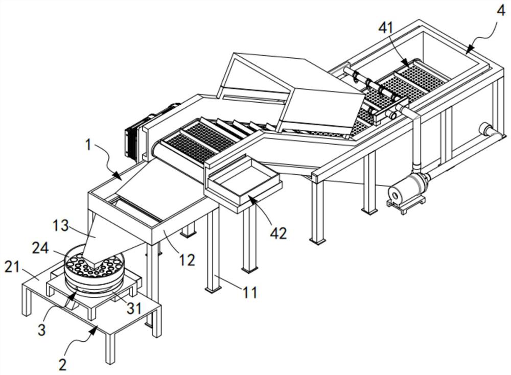 Sorting equipment for filtering small-size garlic