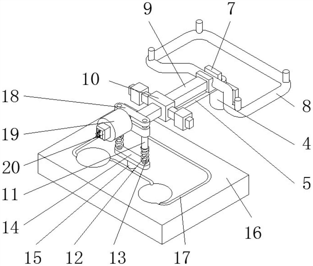 Four-way valve reversing and chamfering machining device