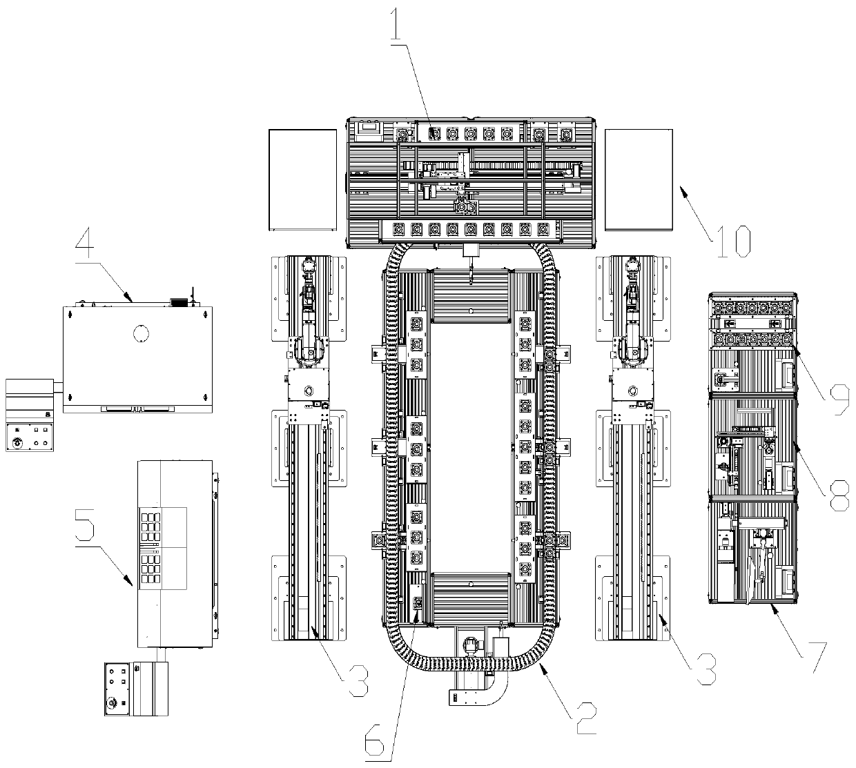 Teaching practical training equipment by using flexible mixed order automatic production line as basis