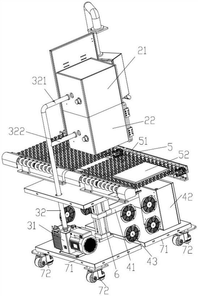 Vacuum plasma machine capable of rapidly vacuumizing on line