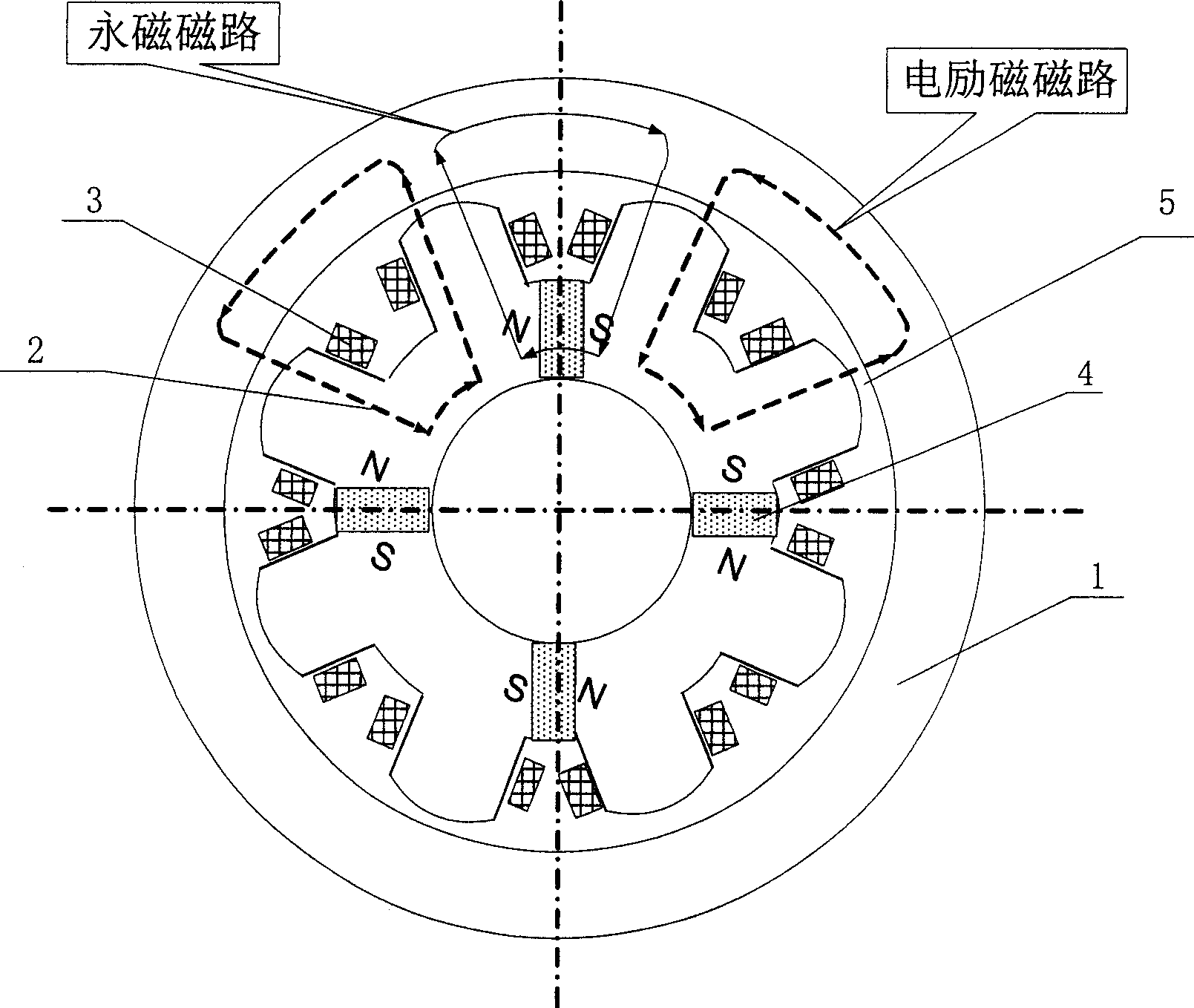 Permanent magnet biased external rotor radial magnetic bearing