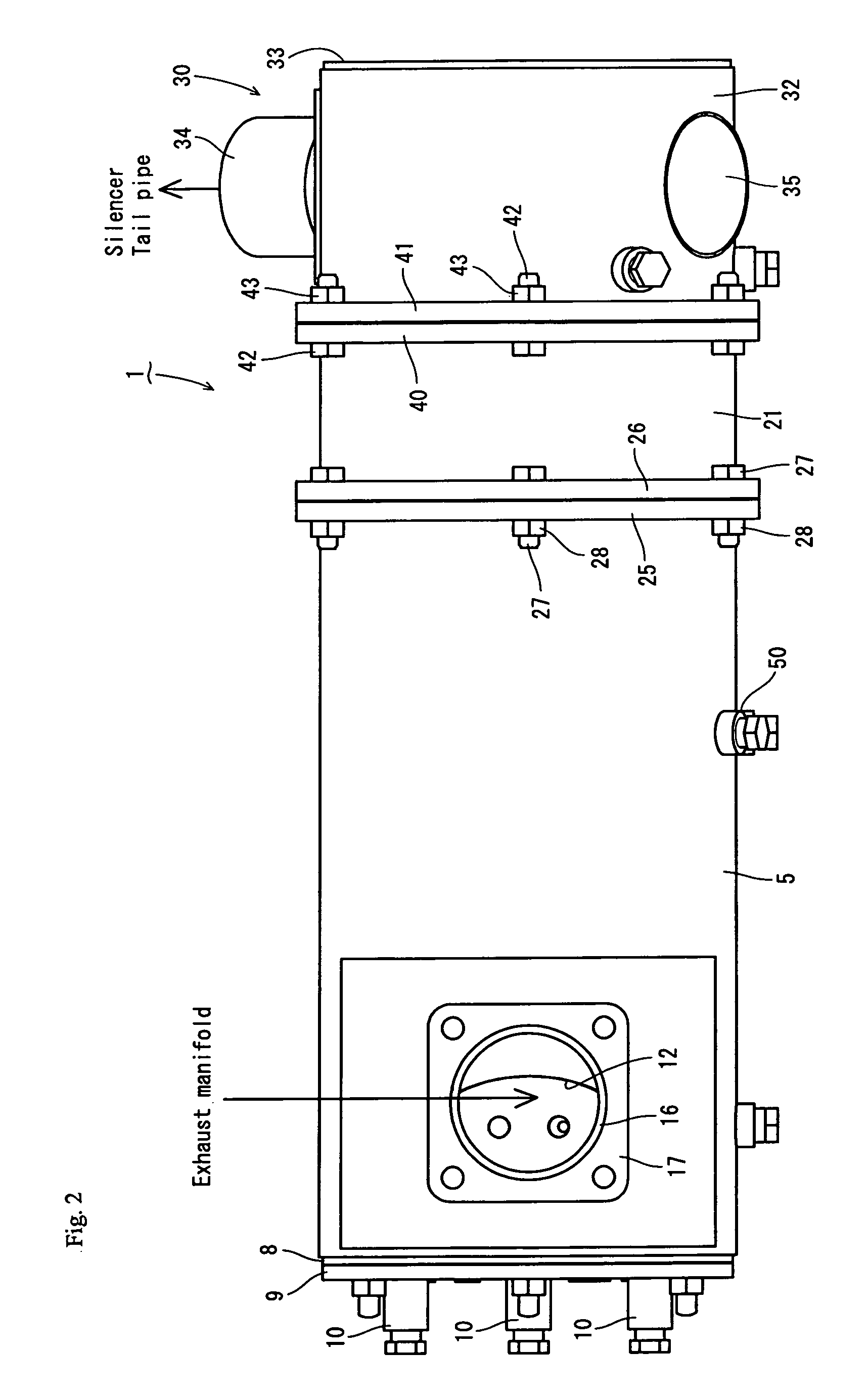 Work vehicle-mounted engine device