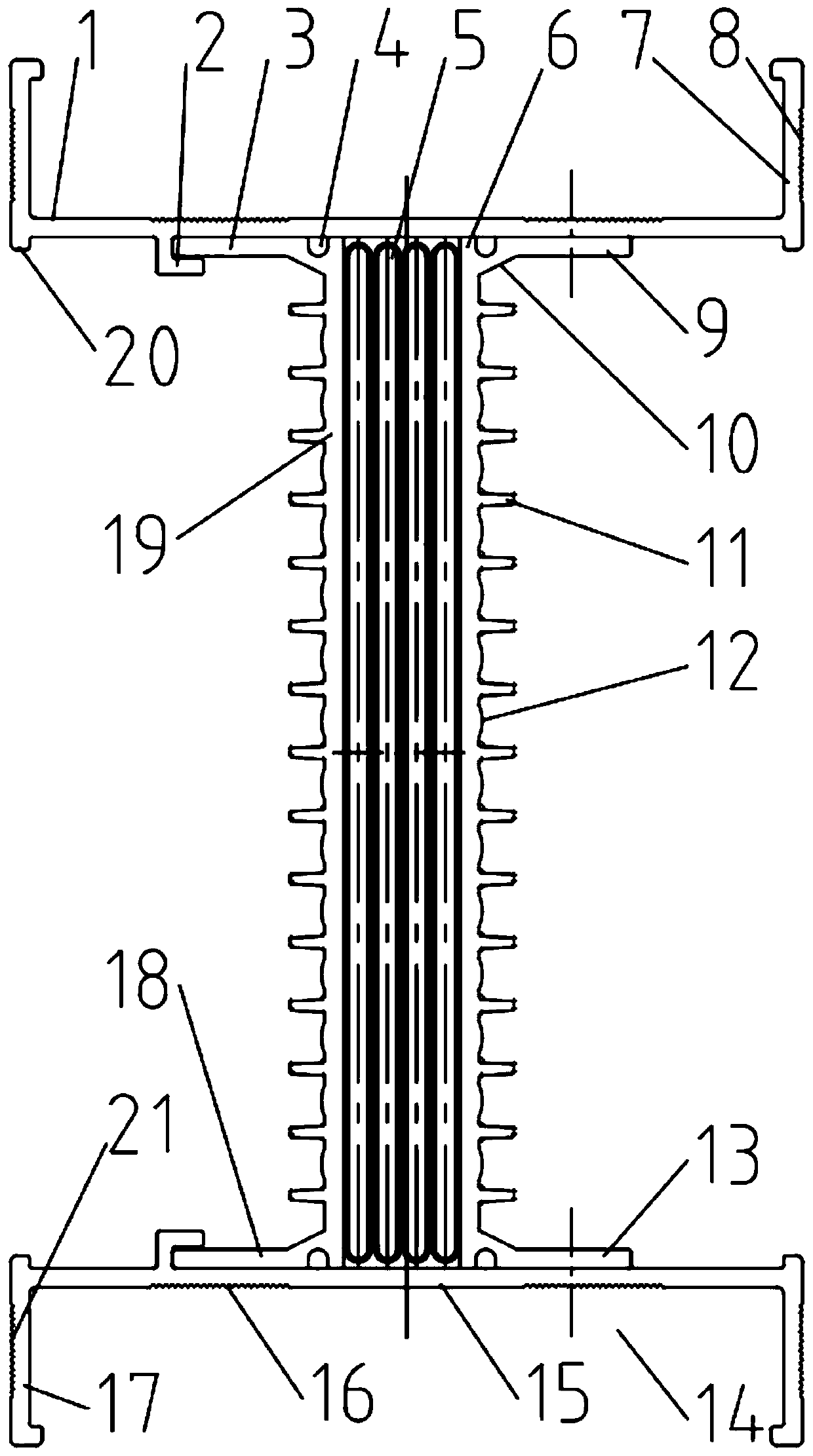 Lightweight dense insulating bus groove