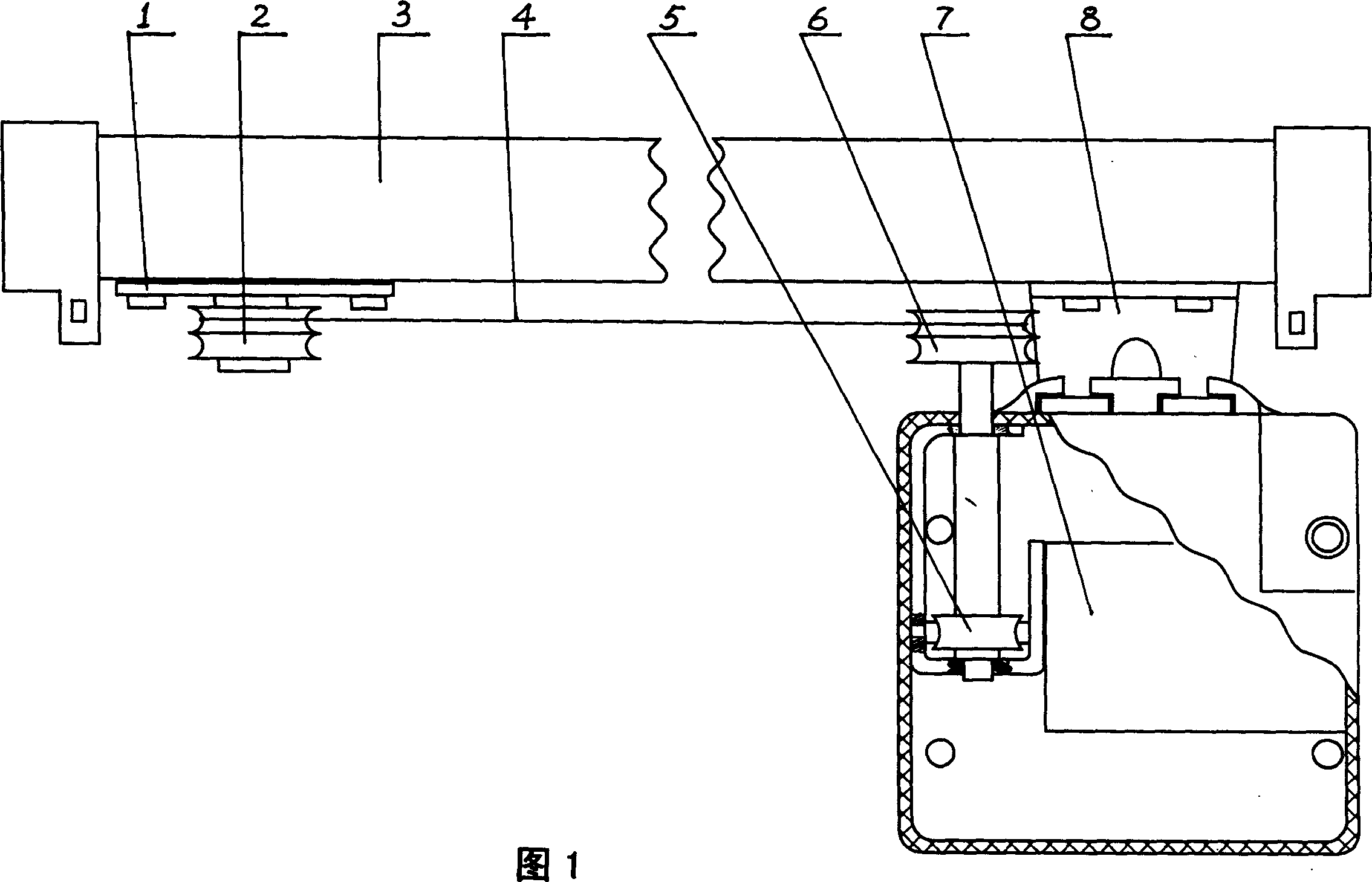 Bottom fixed back folding type electric curtain mechanism