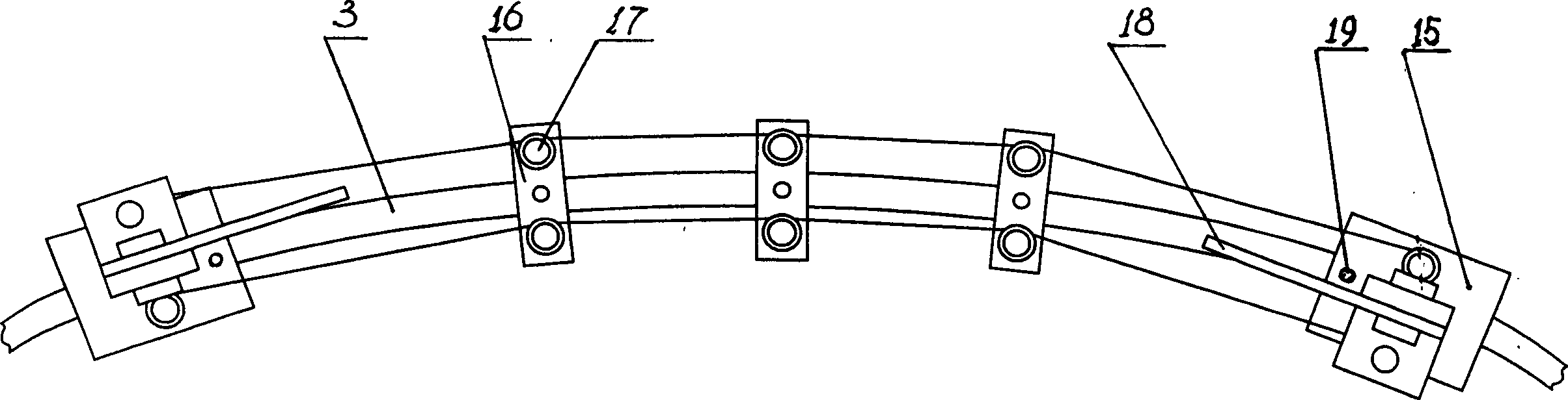 Bottom fixed back folding type electric curtain mechanism